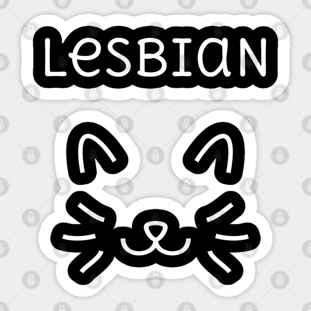 Lesbian Cat Sticker by For Lesbians, By Lesbians